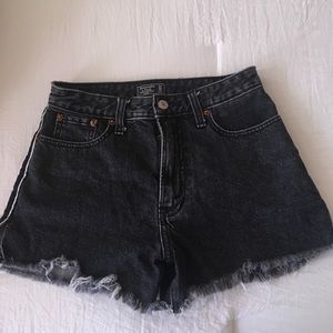 Black high waisted shorts from Abercrombie